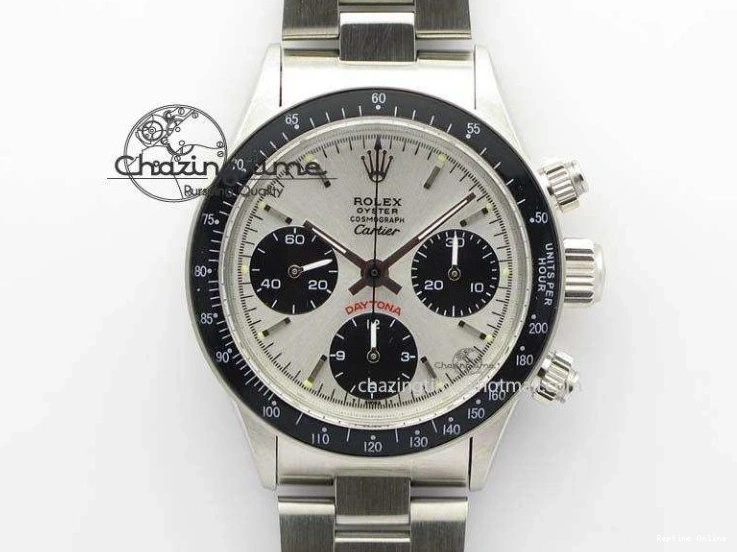 0112 Daytona 6263 SS White Black Dial Black Tachymeter Bezel On SS Bracelet Venus Premium 3858